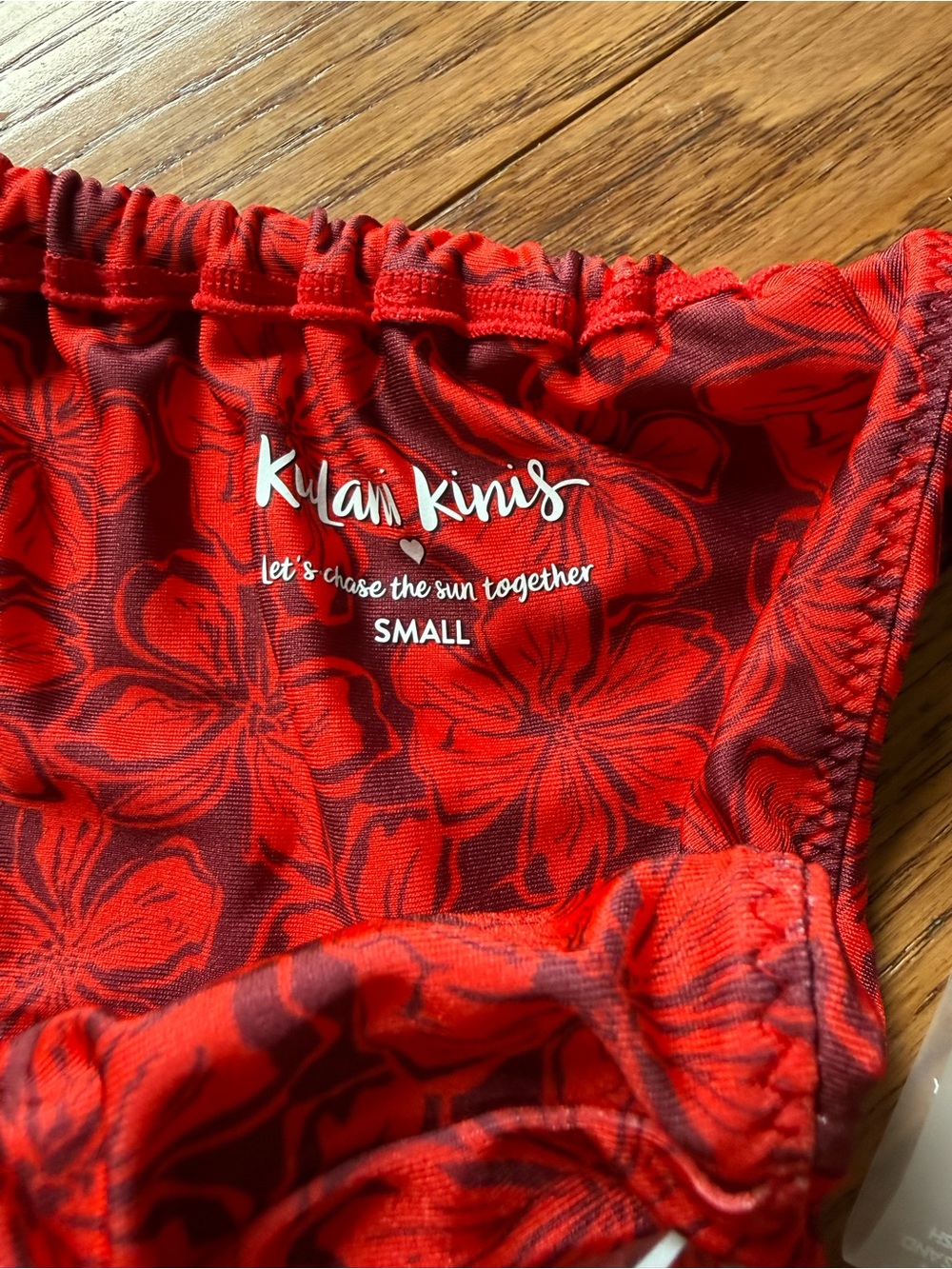 Kulani Kinis Soft Tie Ruched Thong Bikini Bottom - Picture 9 of 11